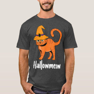 Camiseta Hallow Meow Lazy Halloween Figurume Engraçado Gati