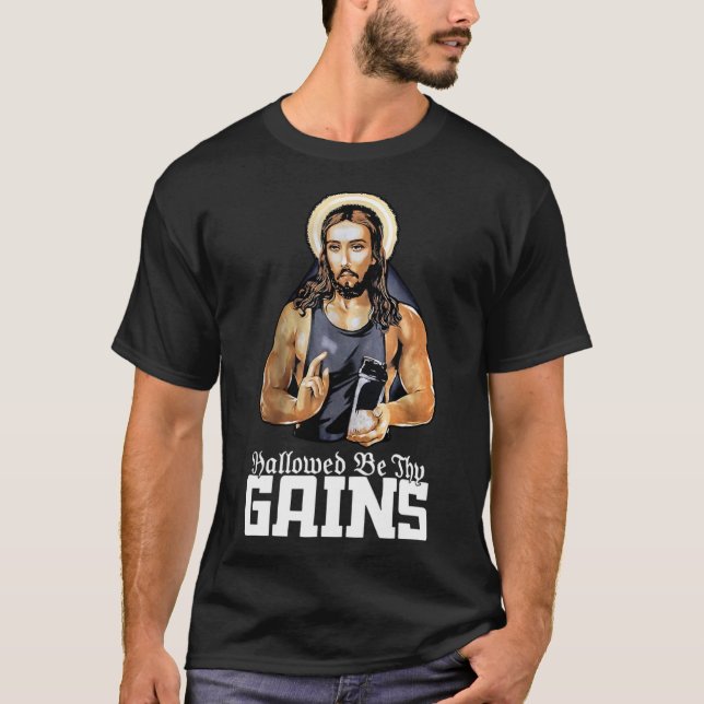Camiseta HallowBe Thains Ganha Jesus Levantando o trabalho (Frente)
