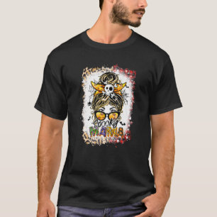 Camiseta Halloween 2022 Mãe A Vida Mensageira Bun Assustado