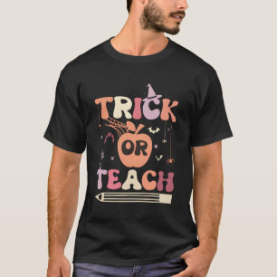 Camiseta Halloween 2023 De Professores De Truque Ou Ensino