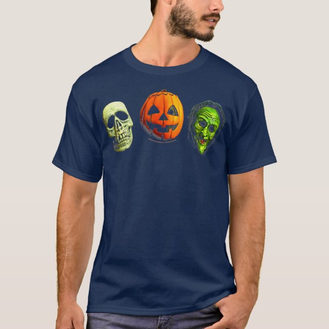 Camiseta Halloween 3 Silver Shamrock Mask (Frente)