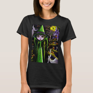 Camiseta Halloween A Grande Bruxa Verde Fantasma Pumpkins