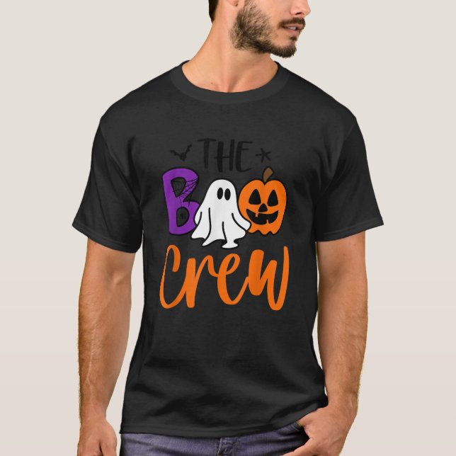 Camiseta Halloween A Tripulação do Boo para Crianças Adulto (Frente)