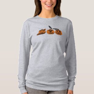 Camiseta Halloween/abóbora/morcego