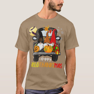 Camiseta Halloween Ação de Graças Caminhão de Natal Hallo