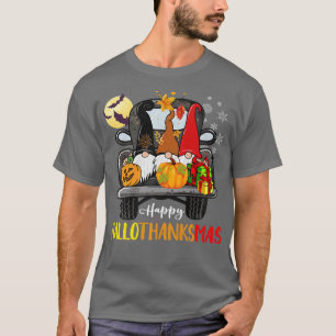 Camiseta Halloween Ação de Graças Caminhão de Natal Hallo