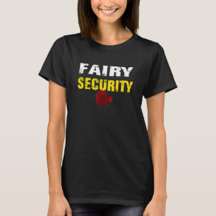 Camiseta Halloween Adulto Costume Fairy Security Pai Mãe