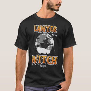Camiseta Halloween Advogado Bruxa Engraçada Corte de Direit