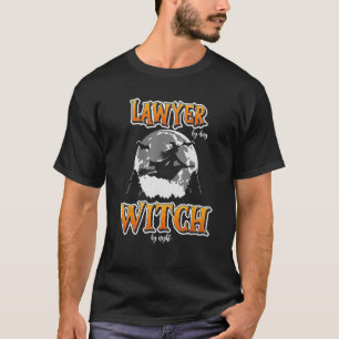 Camiseta Halloween Advogado Bruxa Engraçada Corte de Direit