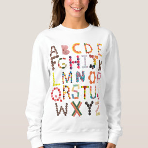 Camiseta Halloween Alphabet Candy ABCs para Professores