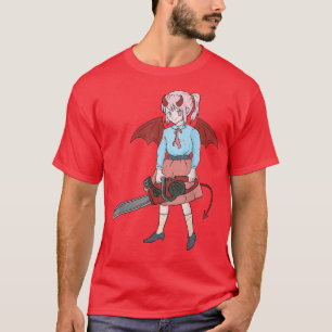 Camiseta Halloween Anime Devil Girl Otaku Japão Cultura A
