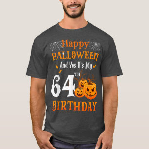 Camiseta Halloween Aniversário, 64 anos, 64º Papá Nana Pump