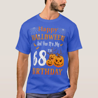 Camiseta Halloween Aniversário, 68 anos, 68º Papá Nana Pump