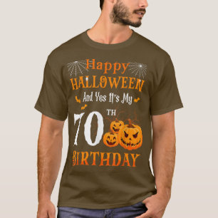 Camiseta Halloween Aniversário de 70 anos 70 Papa Nana Pump