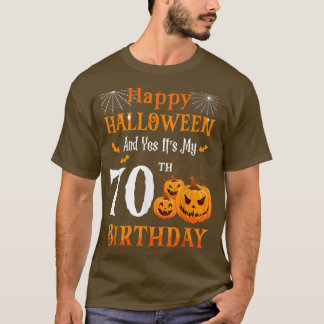 Camiseta Halloween Aniversário de 70 anos 70 Papa Nana Pump