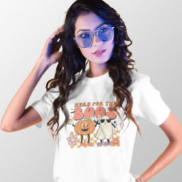 CAMISETA HALLOWEEN AQUI PARA O BOOS GHOST E PUMPKIN