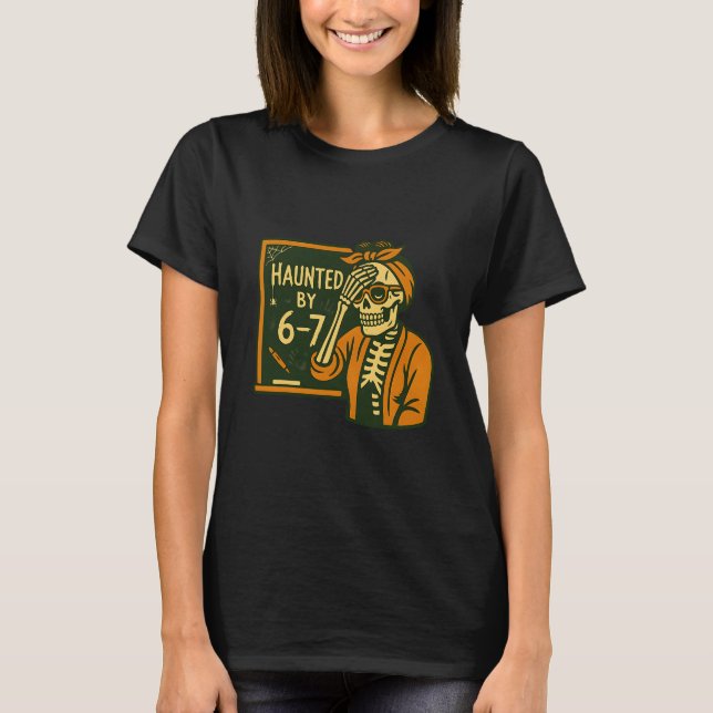 Camiseta Halloween Assombrado 67 Seis Sete Meme 1 (14)  (Frente)