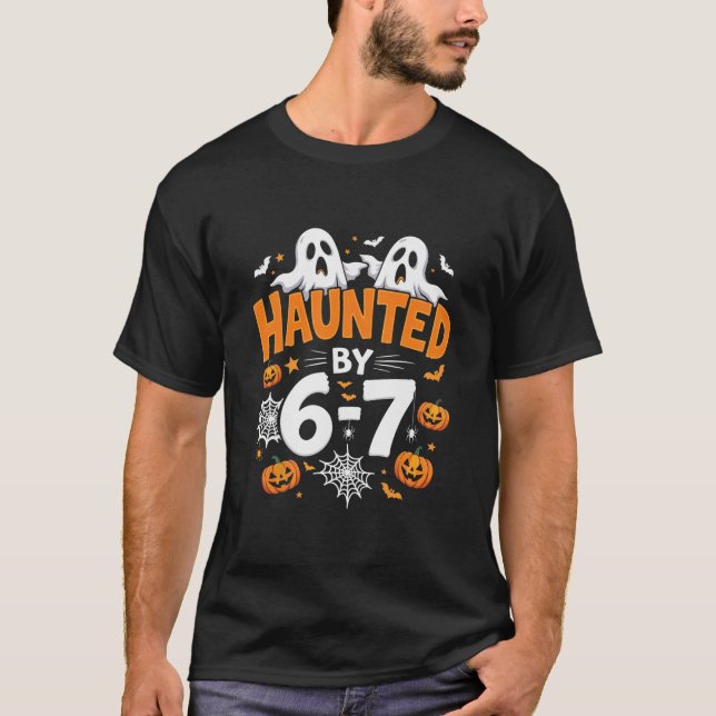 Camiseta Halloween Assombrado 67 Seis Sete Meme 1 (20)  (Frente)
