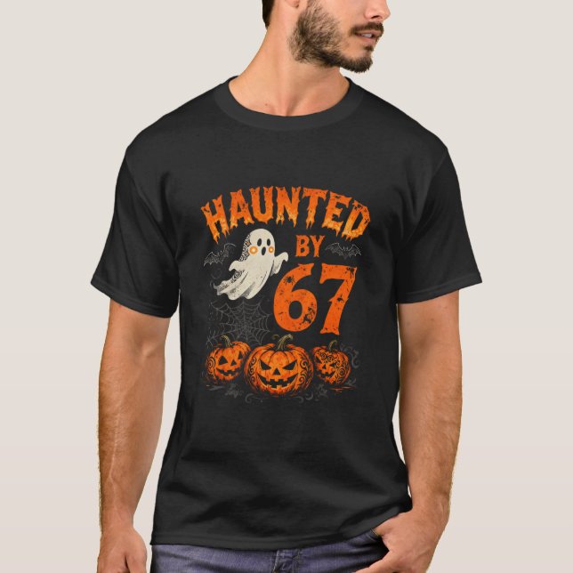 Camiseta Halloween Assombrado Seis Sete Número Geração Alph (Frente)