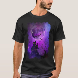 Camiseta Halloween Assombrado Ss E Lua Sanguínea S