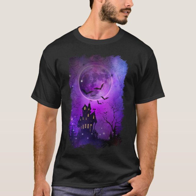 Camiseta Halloween Assombrado Ss E Lua Sanguínea S (Frente)
