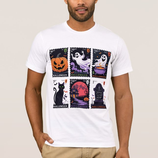 Camiseta Halloween Assombrado Vintage (Frente)