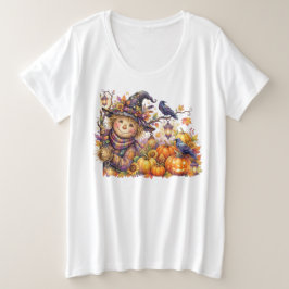 Camiseta Halloween Assustador, Espantalho Curioso, Colheita