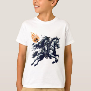 Camiseta Halloween Assustador Pumpkin Sem Cabeça Cavaleiro
