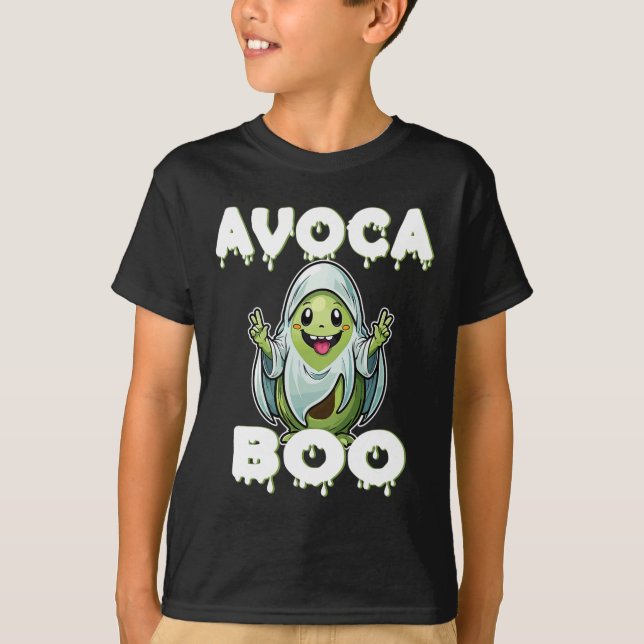 Camiseta Halloween Avocado Pun Ghost Costume Funny Veggie A (Frente)