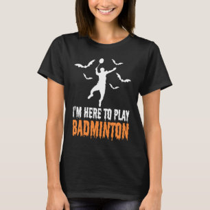 Camiseta Halloween Badminton Spooky e Sporty Badminton