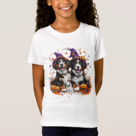 Camiseta Halloween Bernese Mountain Dogs Witch Ghost
