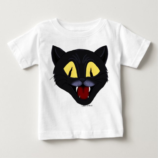 Camiseta Halloween Black Cat  (Frente)
