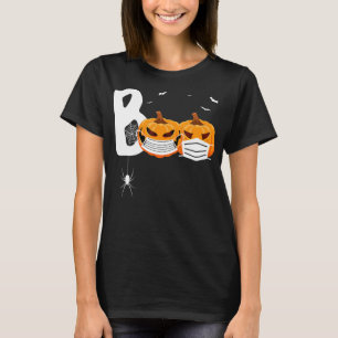 Camiseta Halloween Boo Assusta Pumpkins Vestindo aranha-má