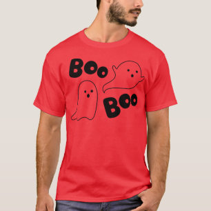 Camiseta Halloween Boo Boo Ghost Spooky Vibes Engraçado Hal