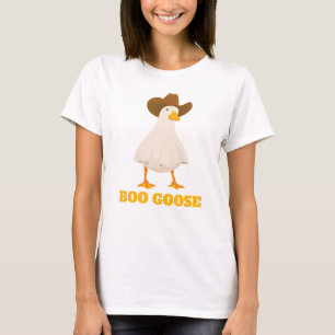 Camiseta Halloween Boo Goose Engraçado Fantasma Simples Div