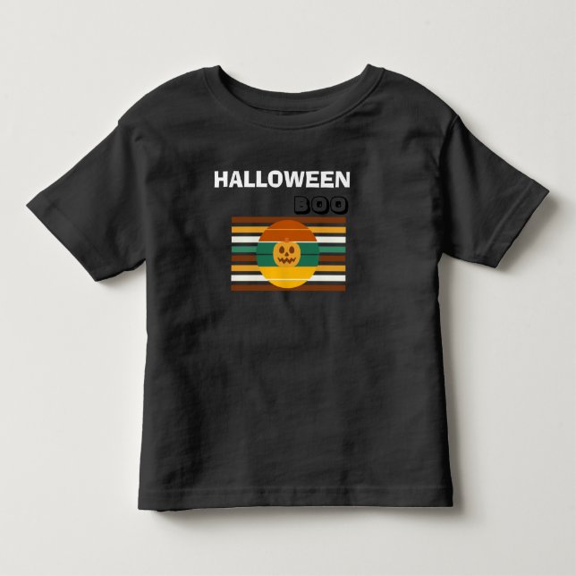 Camiseta Halloween Boo Infantil Preto (Frente)