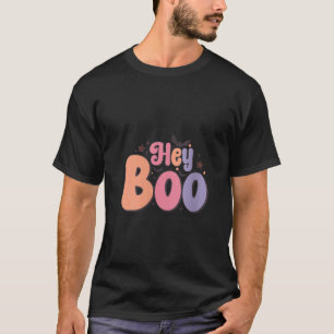 Camiseta Halloween Boo Rosa Púrpura Laranja Trick ou Tratar