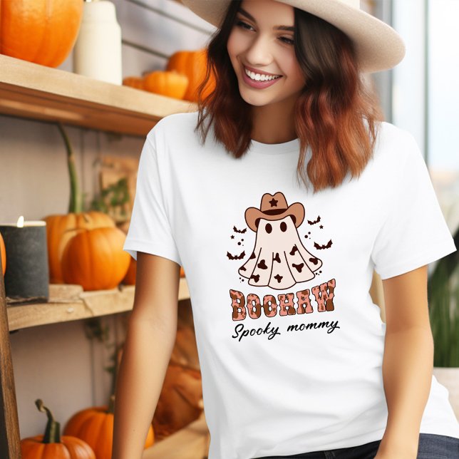 Camiseta Halloween Boohaw Retro Groovy Western Ghost Spooky (Halloween Boohaw Retro Groovy Western Ghost Spooky T-Shirt)