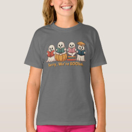 Camiseta Halloween Bookish Fantasmas Lendo Livros