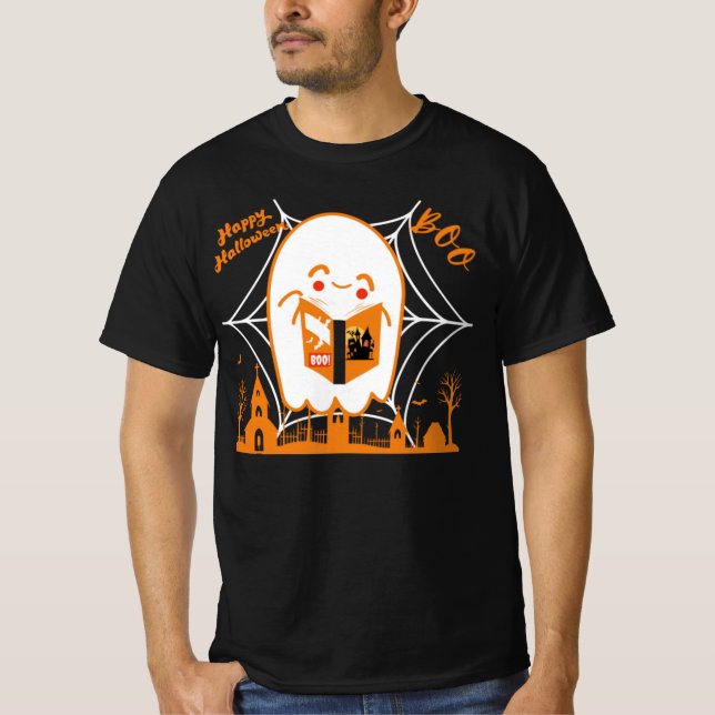 Camiseta halloween books for infants (Frente)