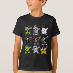 Camiseta Halloween Boys Skeleton Zombie Scary Pumpkin Mamã