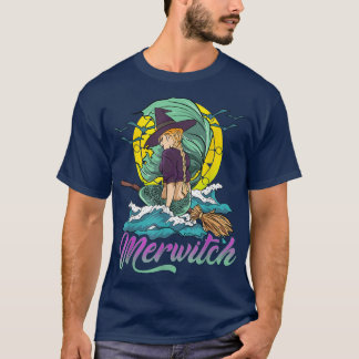 Camiseta Halloween Bruxa Sereia Merwitch Crossover