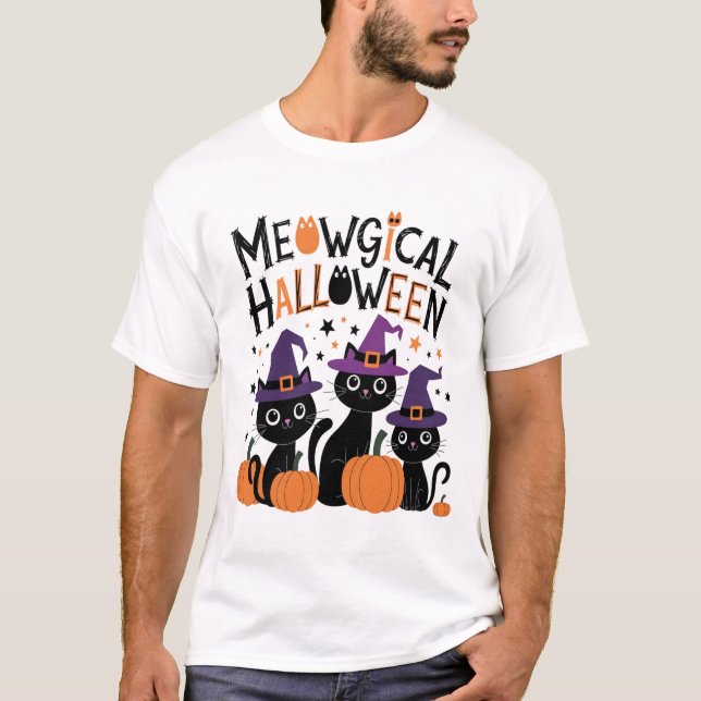 Camiseta Halloween - Bruxas bonitas a chantar (Frente)