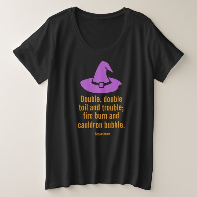 Camiseta Halloween Bruxas De Duplo Touro E Engraçado (Frente do Design)