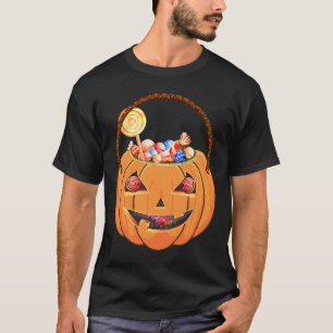 Camiseta Halloween Candy Basket Pumpkin Costume