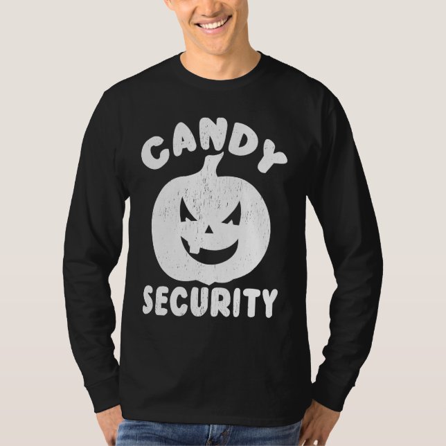 Camiseta Halloween  Candy Security (Frente)