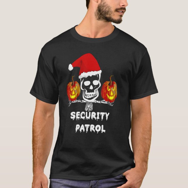 Camiseta Halloween Candy Security Pai Protection Squad Ca (Frente)