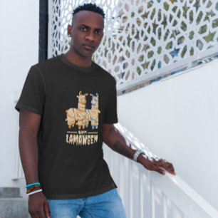 Camiseta Halloween Cartoon Llamas