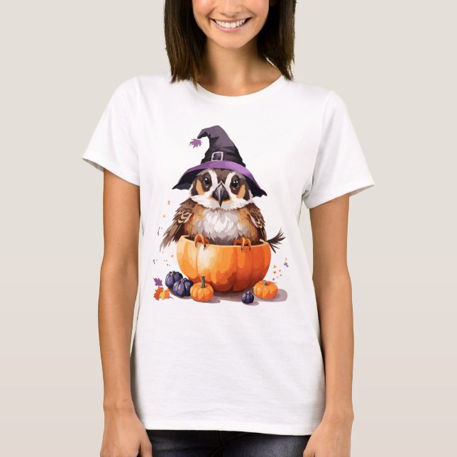 Camiseta Halloween Cat (Frente)