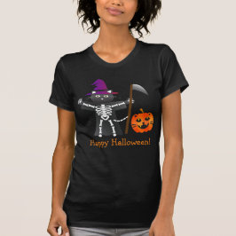Camiseta Halloween Cat Grim Reaper
